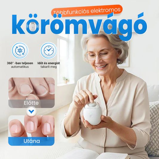 🎁Utolsó 50 szett elérhető 🧦ingyenes kasmír és pamut zokni🎉Univerzális automata körömreszelő felnőtteknek és gyermekeknek