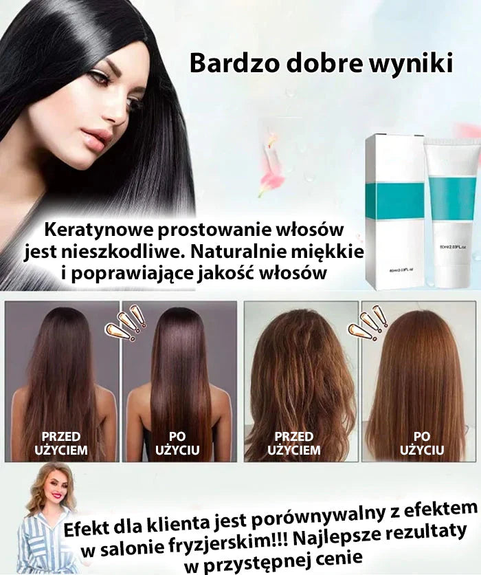 ??Keratynowy krem do prostowania włosów