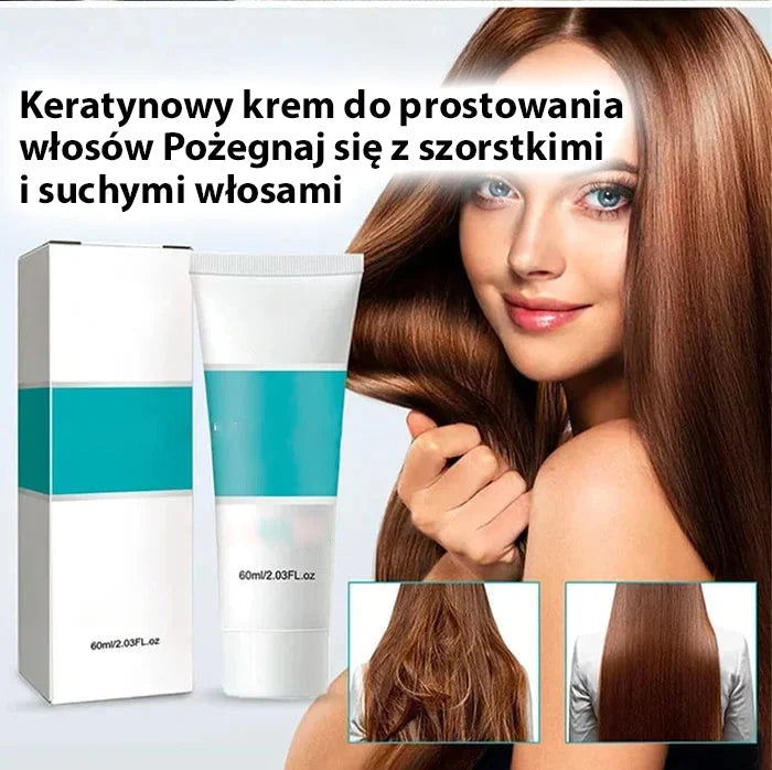 ??Keratynowy krem do prostowania włosów